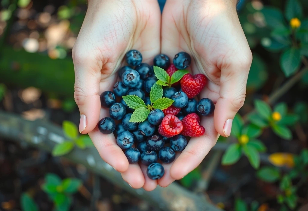 Leśne jagody i maliny
