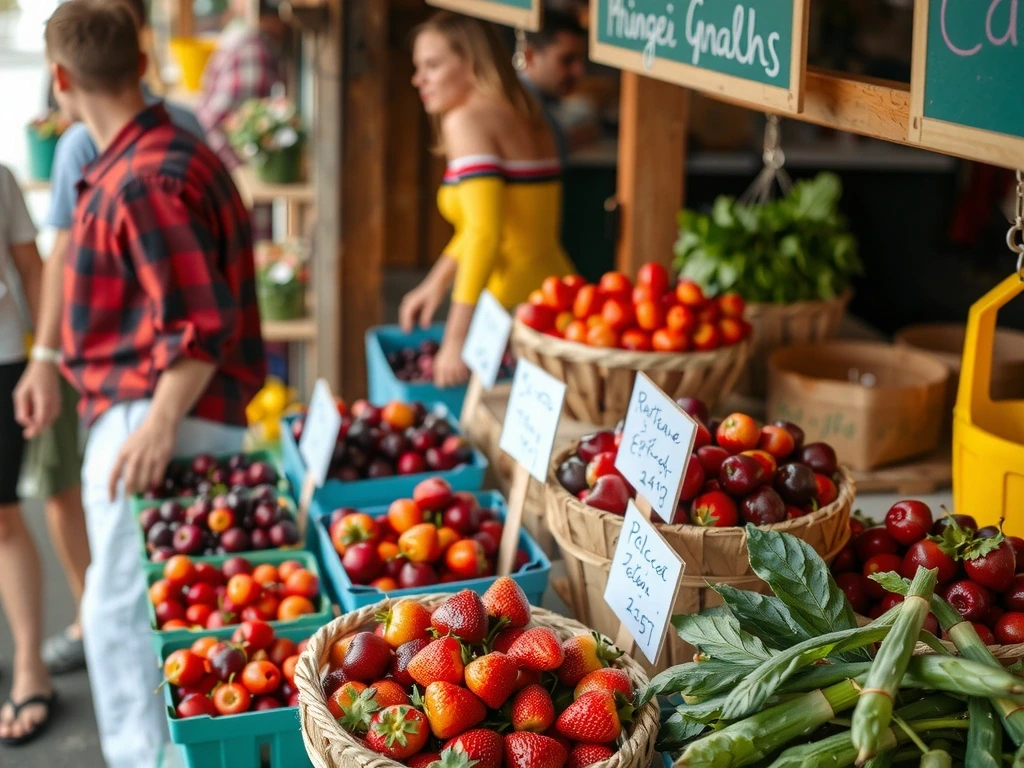 Lokalne stoisko z owocami